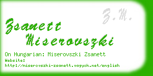 zsanett miserovszki business card